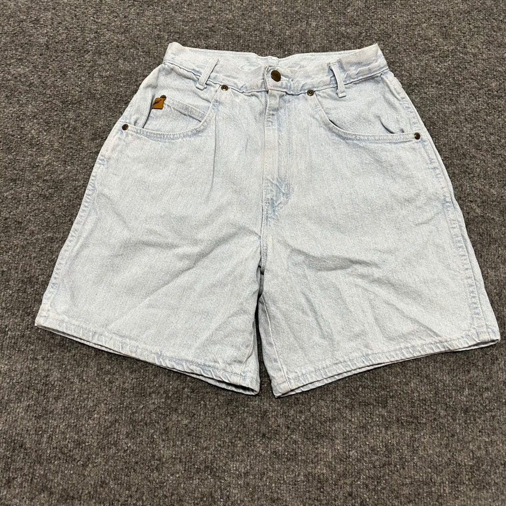 Chic Denim Shorts Womens Size 24 Light Wash High Waisted Relaxed Fit USA Made